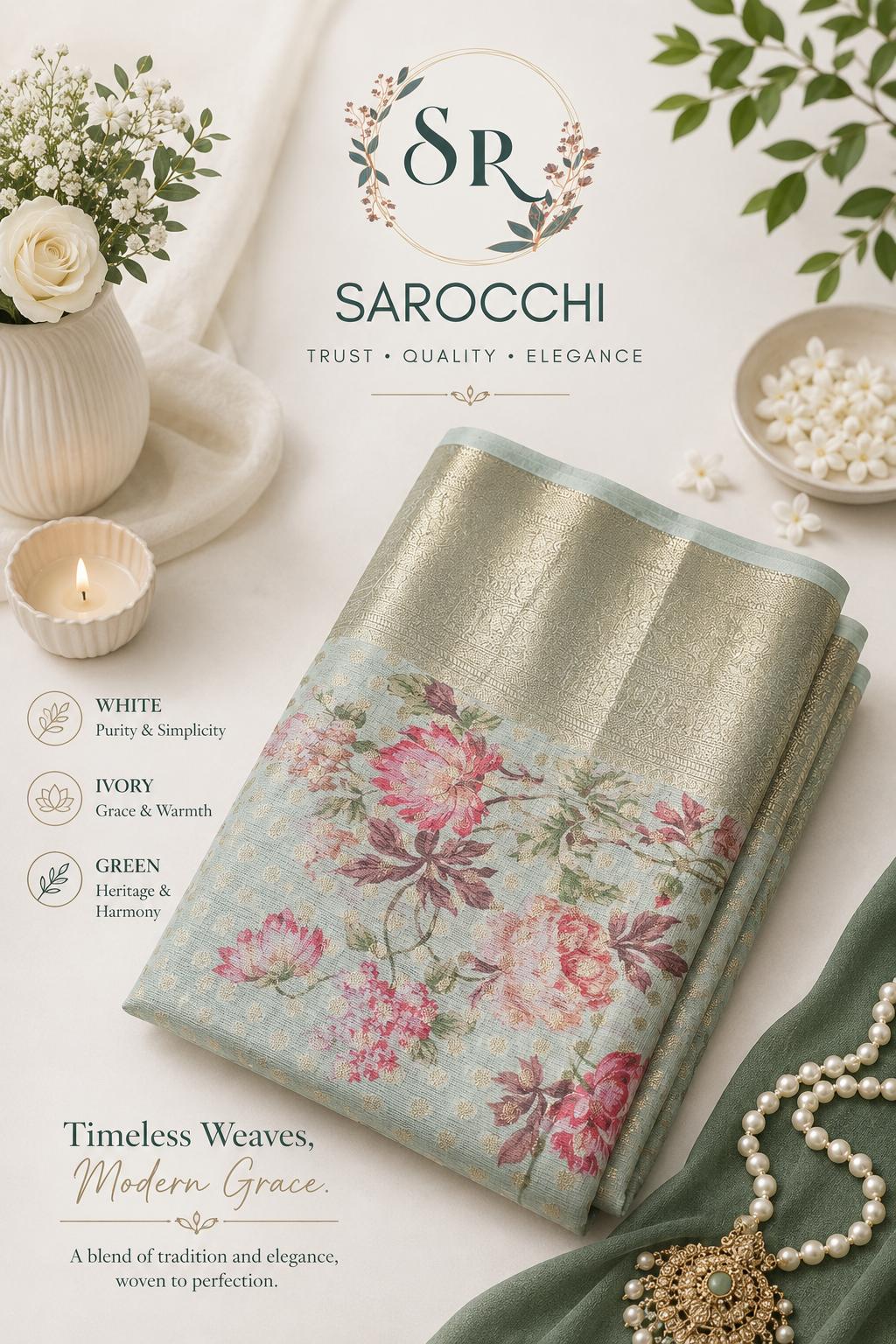 Rose Gold Tissue Shimmer Party Saree